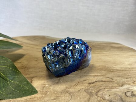 Blauwe Titanium Amethist cluster 1