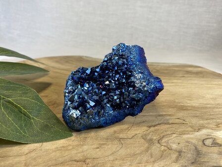 Blauwe Titanium Amethist cluster 2